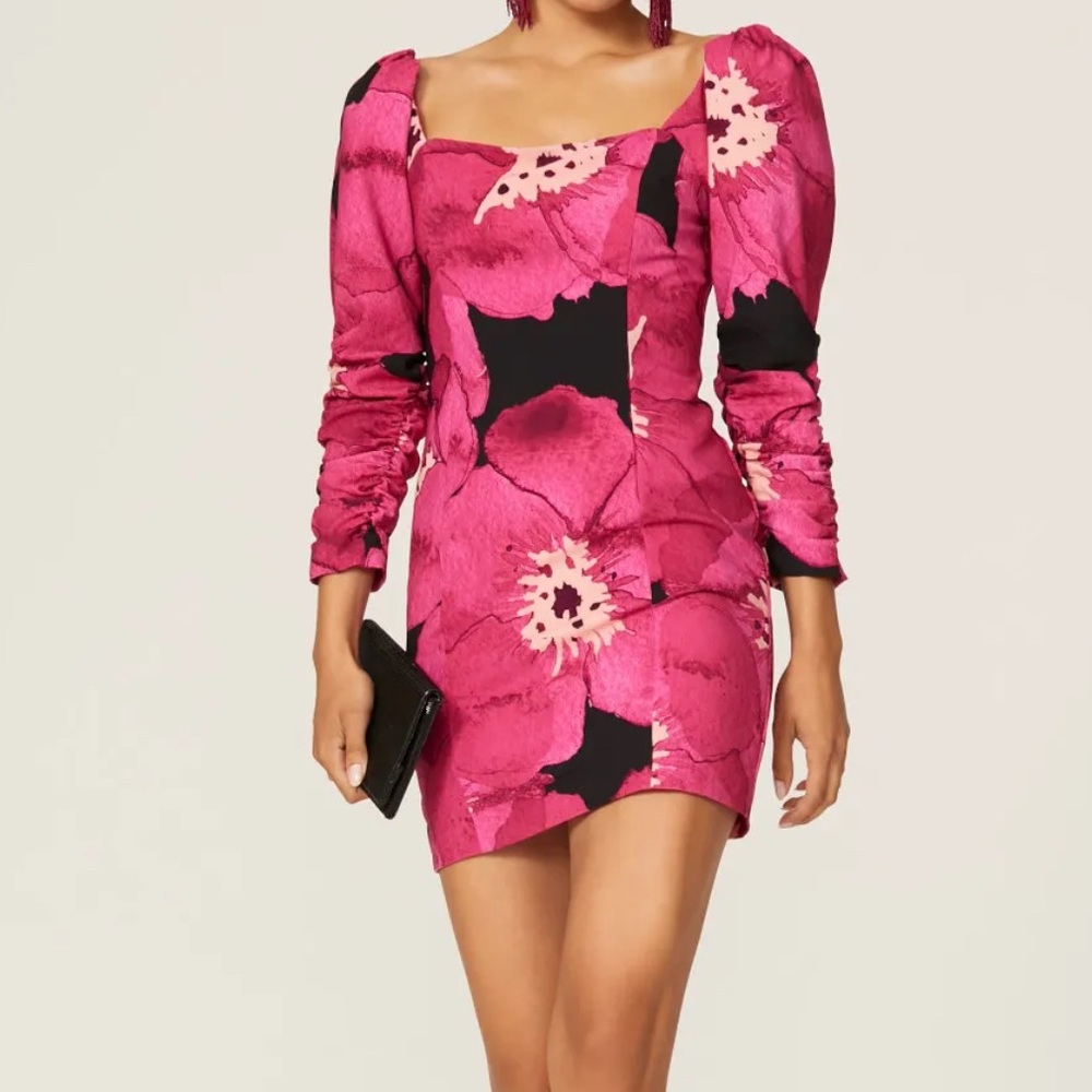 HUTCH Floral Puff Sleeve Dress